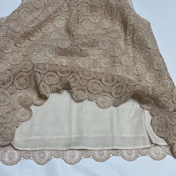 Talbots Sleeveless Golden Lace Blouse Size 2P New - Picture 10 of 14